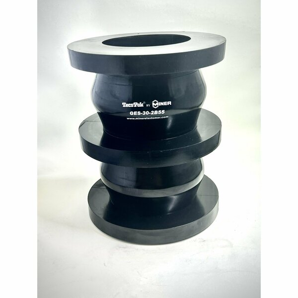 Miner Elastomer 1.5in ID E-Spring, Working Load: 600 lbs./2,700 N, Free Height: 3.40 in./86.4 mm W/ Mounting Hole GES-15-2B63